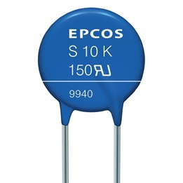 Picture of VARISTOR 130VAC 205VDC 2.5kA Disc 10mm Straight Lead T&R Epcos