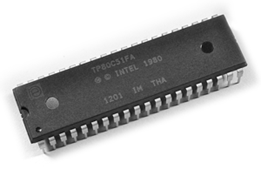 Picture of IC MCU 80C51 MCS 51 8-Bit 24MHz ROMless 44-LCC (J-Lead) Tube Intel