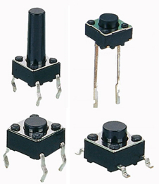 Picture of TACT SWITCH C9 4.3mm 6x6mm   TH Bulk CX