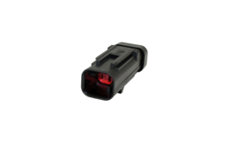 Picture of CONN. Receptacle Male Pin 2 POS. 4.5mm Black Bulk TE Connectivity