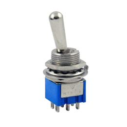 Picture of SWITCH TOGGLE On-Off 6PIN  MTS-202L 12mm Dia  Bulk Oem