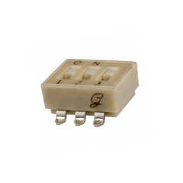 Picture of DIP SWITCH 3POS. Slide (Standard) Tape Seal SPST 2.54mm SMD Tube Grayhill Inc.