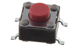 Picture of TACT SWITCH C9 6.2x6.2mm SPST-NO 0.05A @ 12VDC Tactile Feedback 260gf SMD T&R