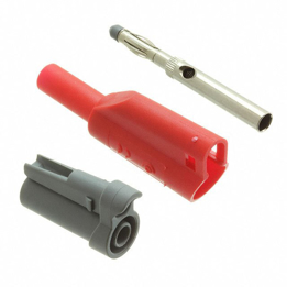 Picture of CONN. Banana Plug, Stackable Male Sheathed Red Bulk Cal Test