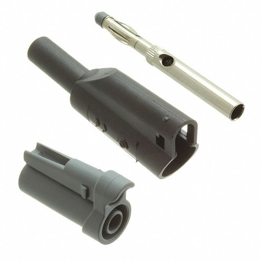 Picture of CONN. Banana Plug, Stackable Male Sheathed Black Bulk Cal Test
