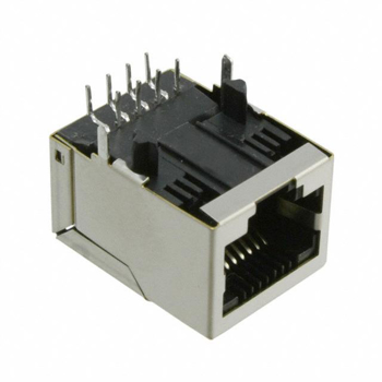 Picture of CONN MAGJACK RJ45 1PORT 90C (Right) 13.84 Down Gold Tube Pulse