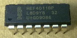 Picture of IC GATE HEF4011B NAND Gate 4CH 2INP 14-DIP (7.62mm) Tube NXP