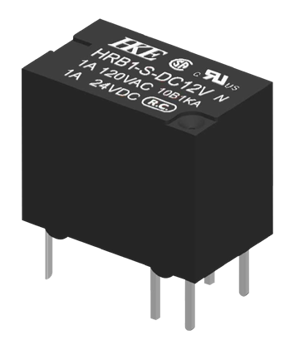 Picture of RELAY Signal SPDT (1 Form C) 5VDC 1A TH Tray HKE