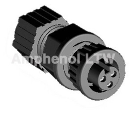 Picture of CONN CIRCULAR Plug, Female Sockets 3P 300V 5A Bulk Amphenol LTW