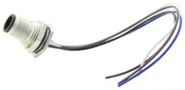 Resim  4 Position M12 D-Code PANEL Crimp Male Pins,Wire Harness, FRONT MOUNT