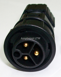 Picture of CONN CIRCULAR Plug, Male Pins 2P 300V 10A Bulk Amphenol LTW