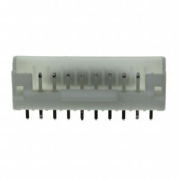 Picture of CONN. Header, Male Pins 2mm 1 ROW 10 POS. 180° TH Bulk TE Connectivity