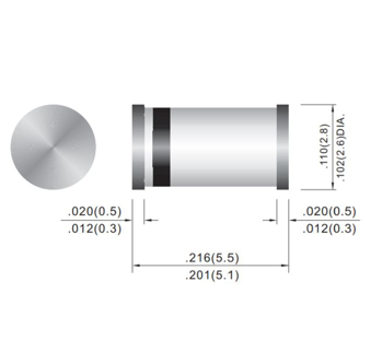 DIODE ZENER DL4739A 9.1V 1W MELF T&R Panjit