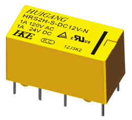 Picture of RELAY Signal DPDT (2 Form C) 12VDC 1A TH Tray HKE